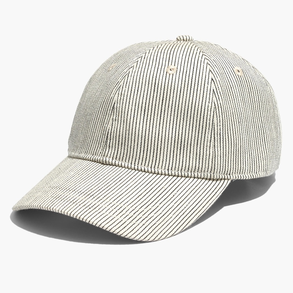 Madewell Baseball Cap in Railroad Stripe